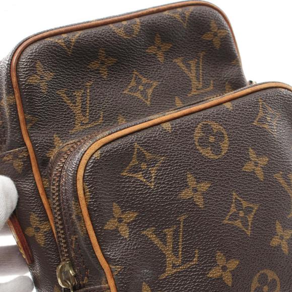 LOUIS VUITTON Amazon Shoulder Bag Coated Canvas Leather Monogram Brown M45236 ⭐ - Picture 9 of 11